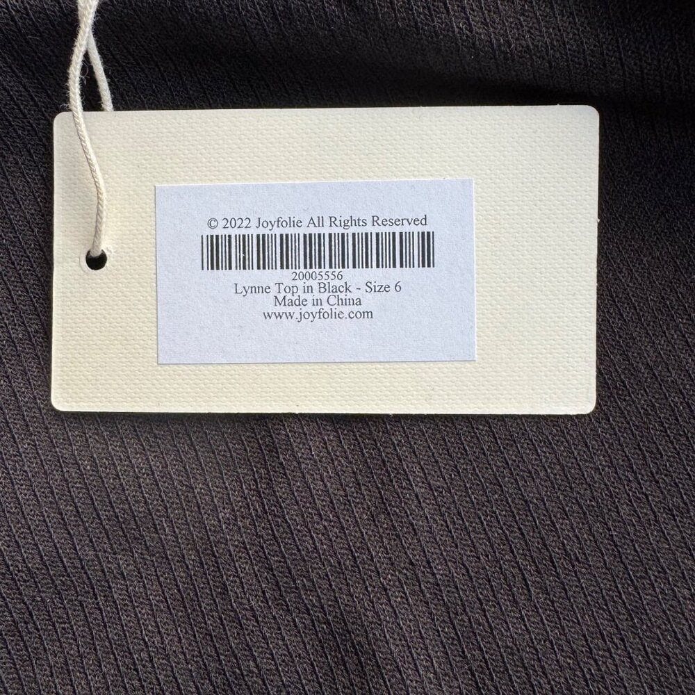 MIA JOY Black Ribbed Lynne Top Girls 6 NWT Stylish Puff Sleeve Party Shirt NEW - Picture 9 of 10